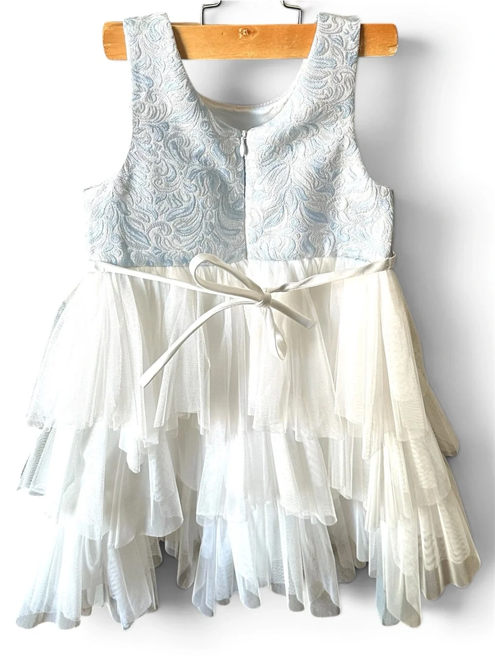 Couture Princess Light Blue and White Tulle Dress